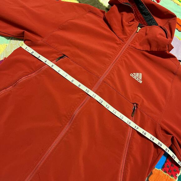 Adidas Hydrosuit Climaproof Hooded Full Zip Red Jacket Medium - Picture 5 of 6